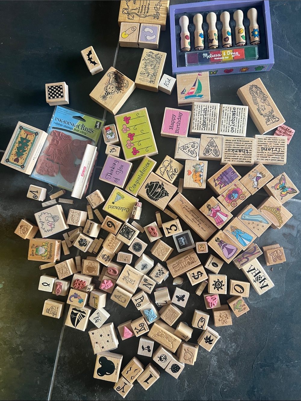 Rubber stamp craft collection 90’s and early 2000’s stamp lot